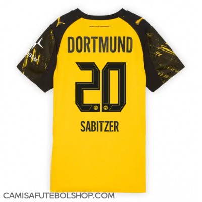 Camisa de time de futebol Borussia Dortmund Marcel Sabitzer #20 Replicas 1º Equipamento Feminina 2025-26 Manga Curta Camisa de time de futebol Borussia Dortmund Marcel Sabitzer #20 Replicas 1º Equipamento Feminina 2025-26 Manga Curta